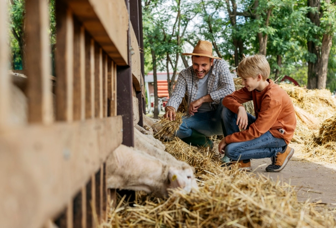 Evasione nella natura in famiglia